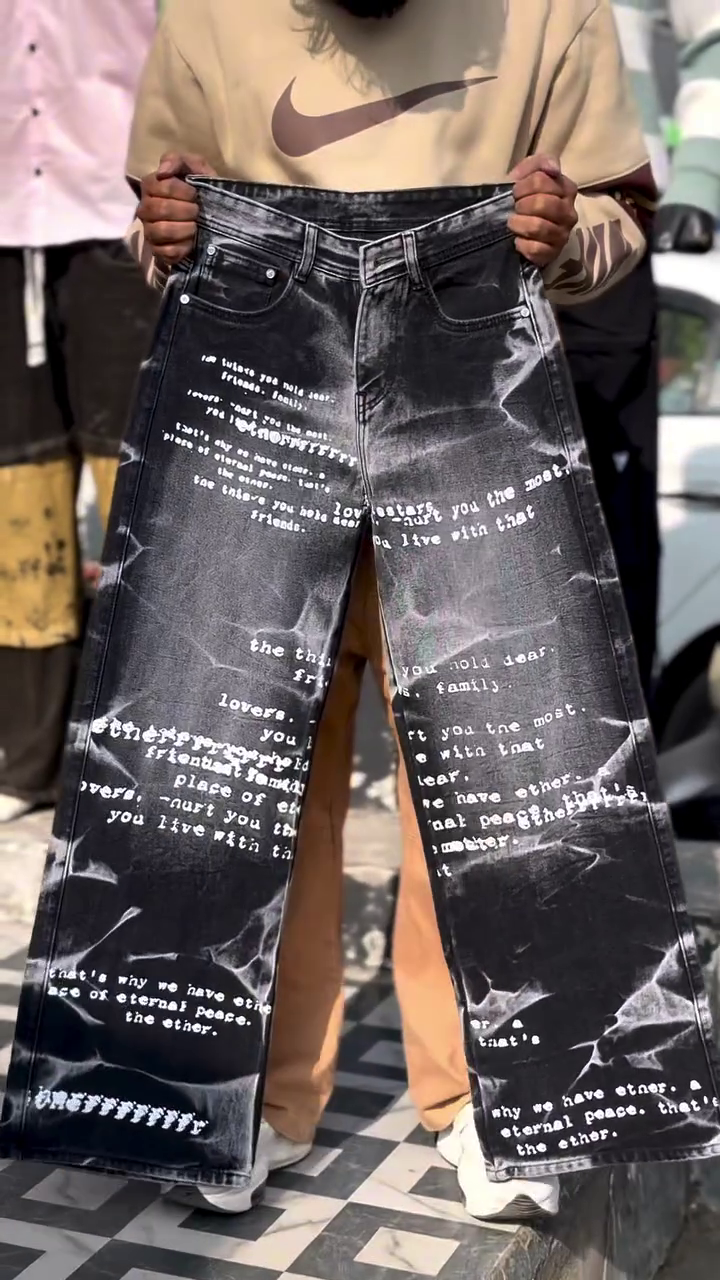 Urban Statement: Trending Printed Baggy Jeans