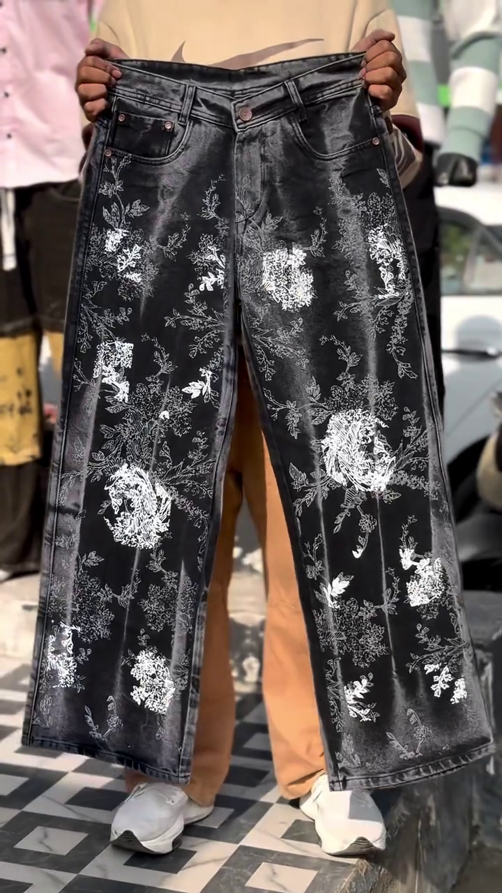 Urban Statement: Trending Printed Baggy Jeans