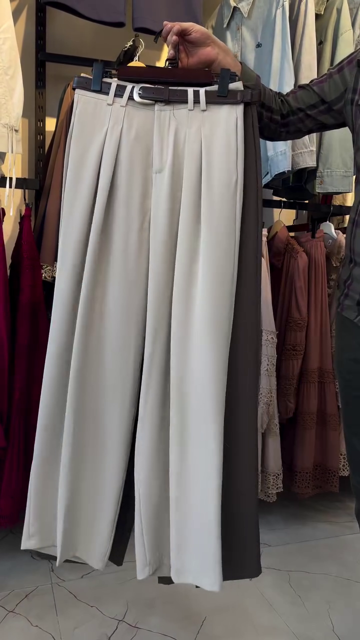 🖤 Refined Elegance: Timeless Wide-Leg Tailored Trousers