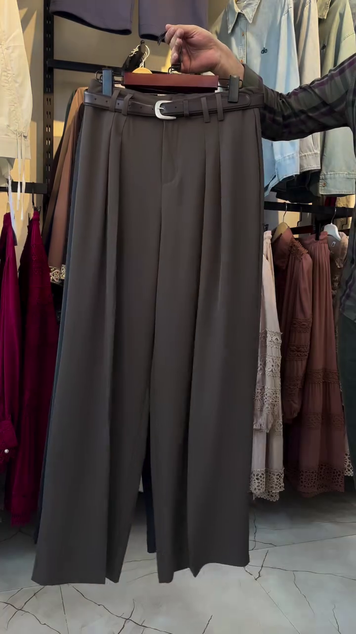 🖤 Refined Elegance: Timeless Wide-Leg Tailored Trousers