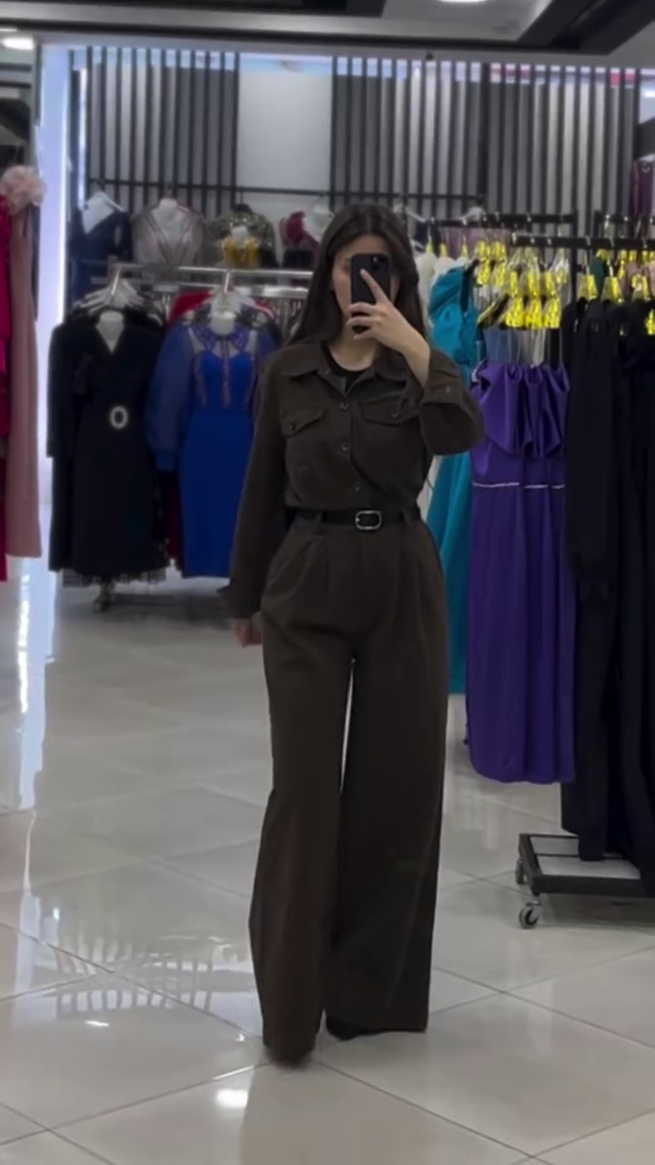 🤎 Power & Poise: The Ultimate Brown Statement Jumpsuit