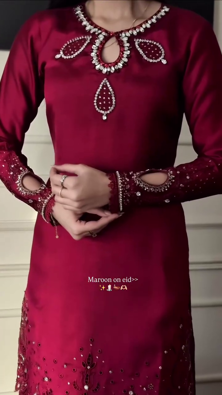 Ethereal Elegance – Women’s Pret Luxury Shisha Silk 3-Piece Rosette Ensemble