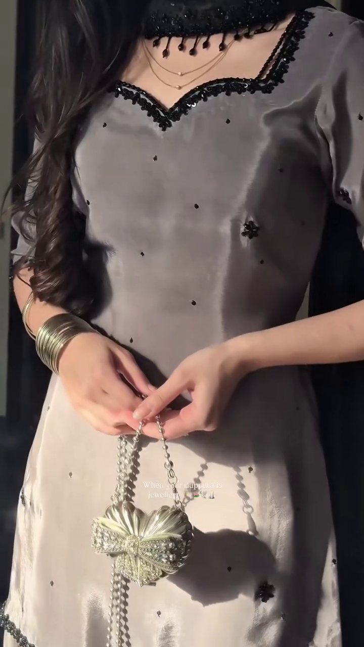 Timeless Sophistication – Grey & Black Statement Suit Set