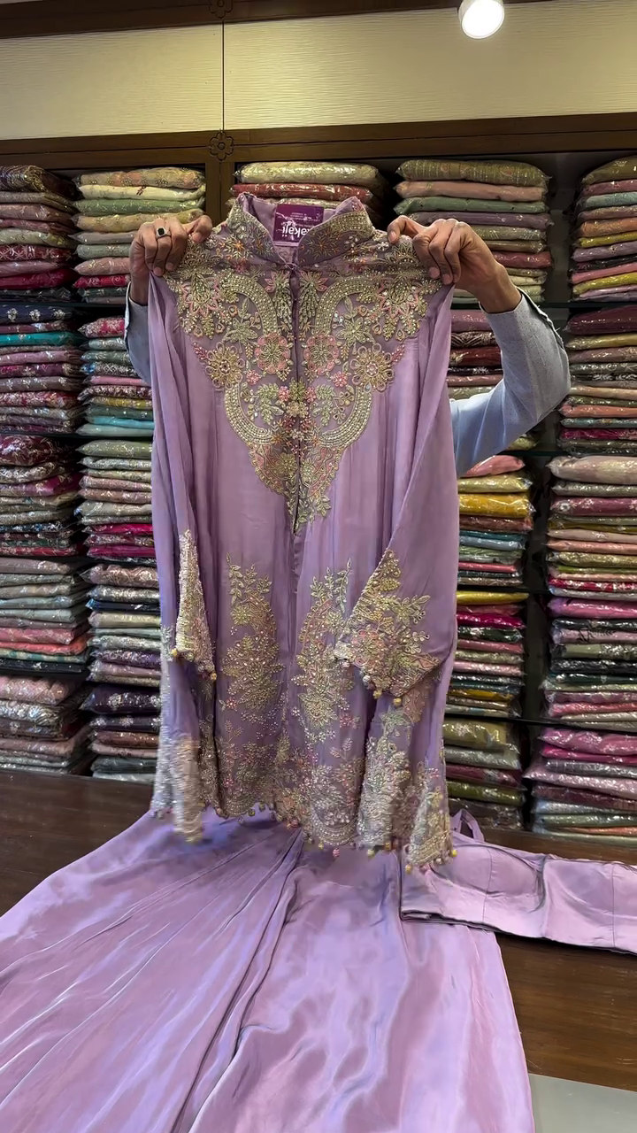 Regal Radiance – Designer Sharara & Lehenga Suit for Timeless Celebrations