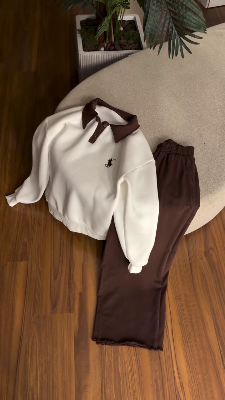 Effortless Comfort – Everyday Cotton Sweatshirt & Jogger Set