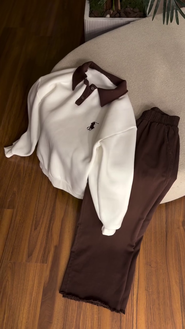 Effortless Comfort – Everyday Cotton Sweatshirt & Jogger Set