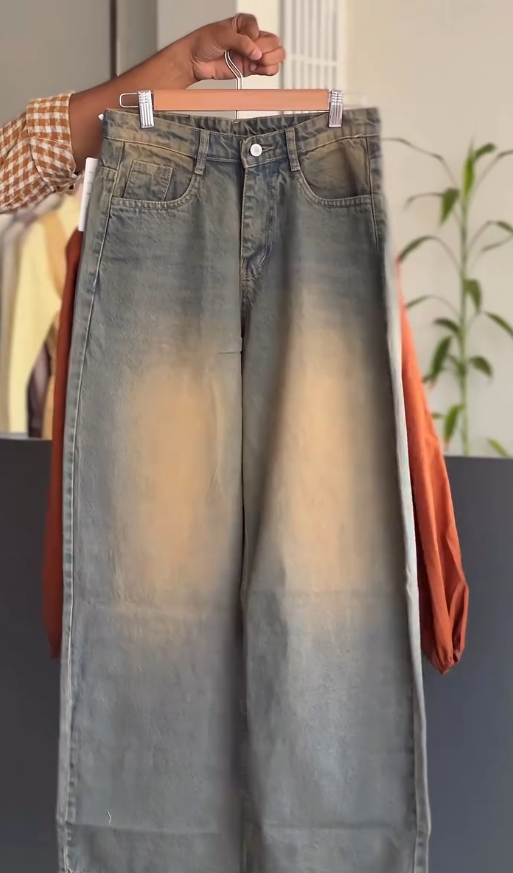 Trendy Orange Regular-Fit Round Neck Top with Jeans – Casual Everyday Style 🧡👖