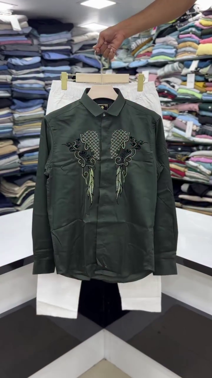 Elegant Maroon Hand-Embroidered Cotton Silk Shirt with Trouser – Sophisticated Ethnic Style ❤️