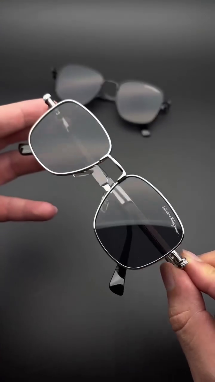 Men’s Silver Frame Sunglasses with Gray Lens – Stylish Eyewear for Driving, Outdoor & Party Wear 🕶️