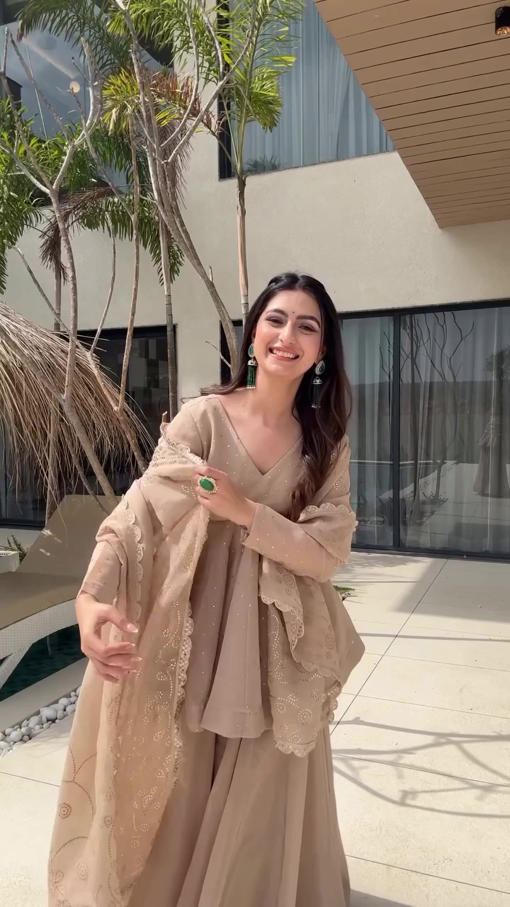 Royal Red Tabby Organza Sharara Set – Elegant Festive & Party Wear ✨