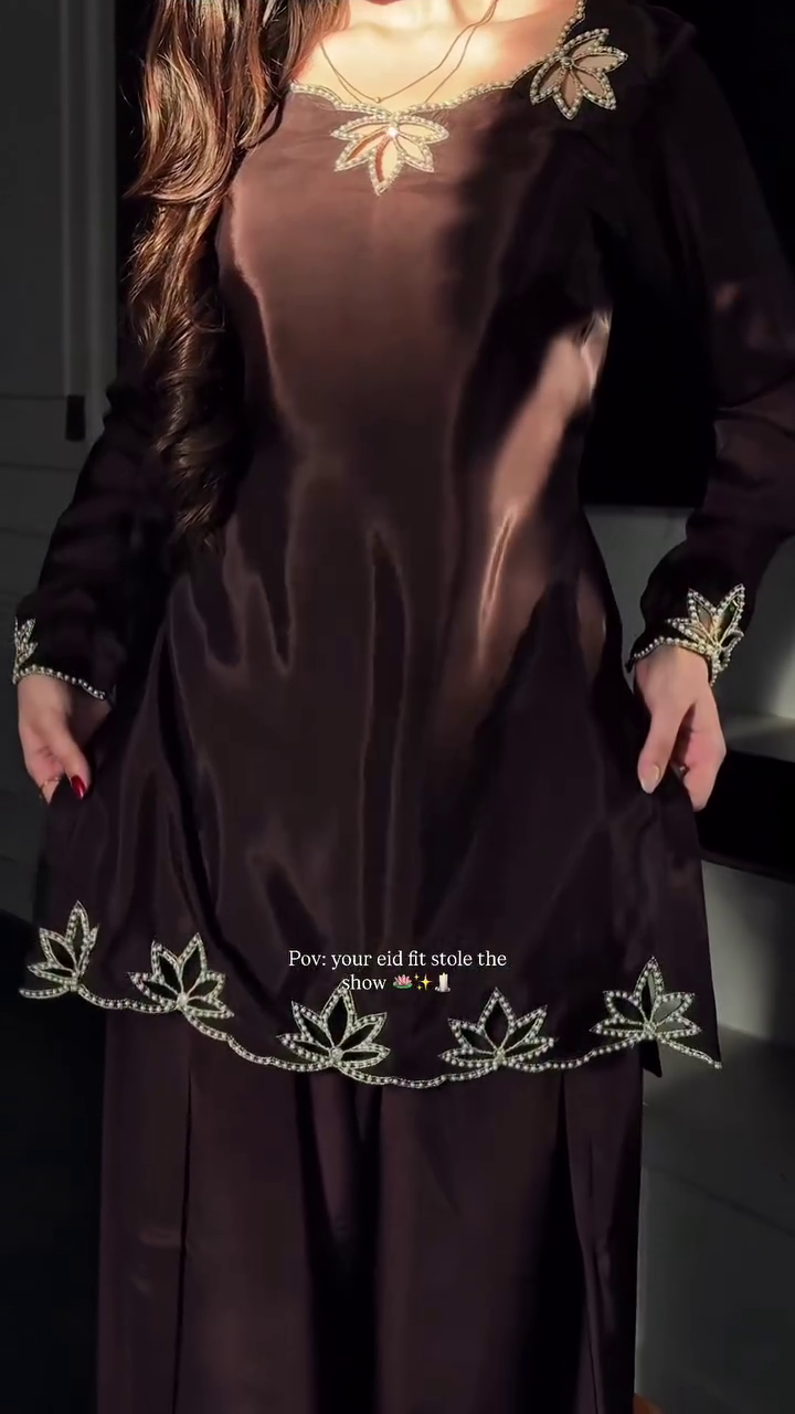 Elegant Luxury 3-Piece Suit Set with Silver Leaf Embroidery by ISRL ENTERPRISE