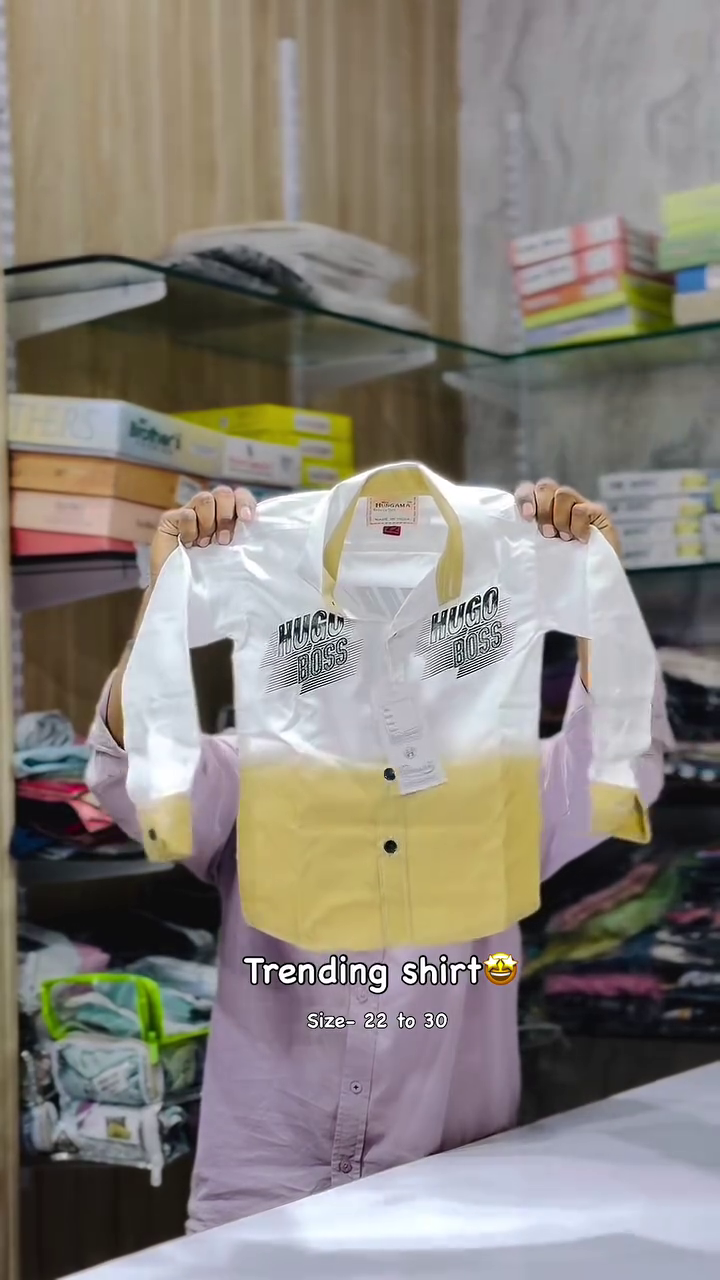 Fresh & Effortless: White–Blue Ombre Striped Casual Shirt