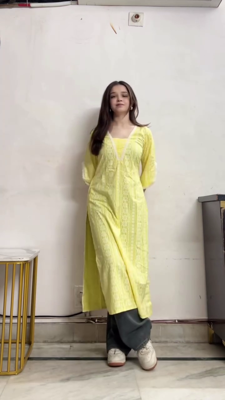 Radiant Tradition: Mustard Yellow Embroidered Women’s Kurta