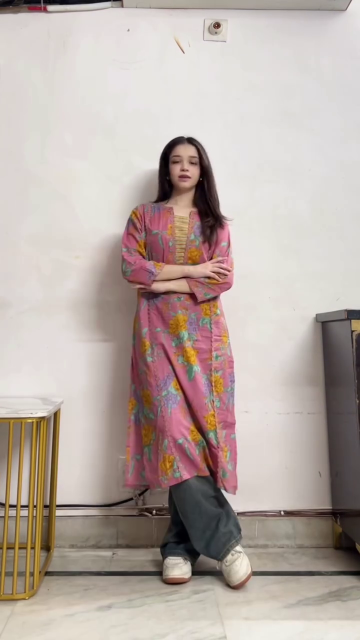 Radiant Tradition: Mustard Yellow Embroidered Women’s Kurta