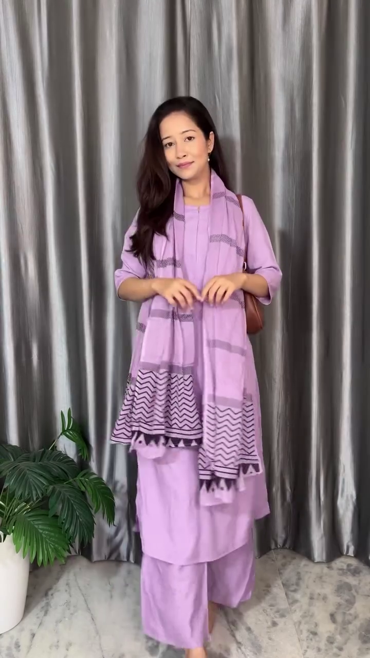 Elegant Maroon & Black Ethnic Set – Kurta, Pant, and Dupatta