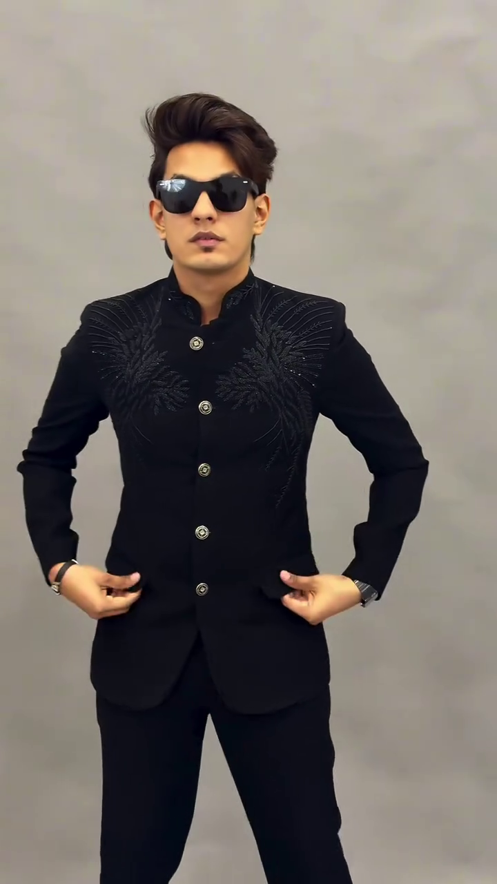 Regal & Refined: Black Twamev Embroidered Jodhpuri Suit