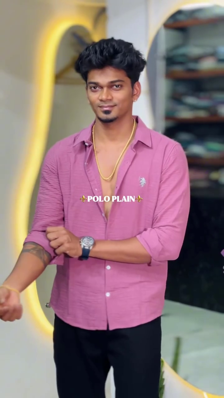 Classic Comfort: Pink Cotton Button-Down Shirt