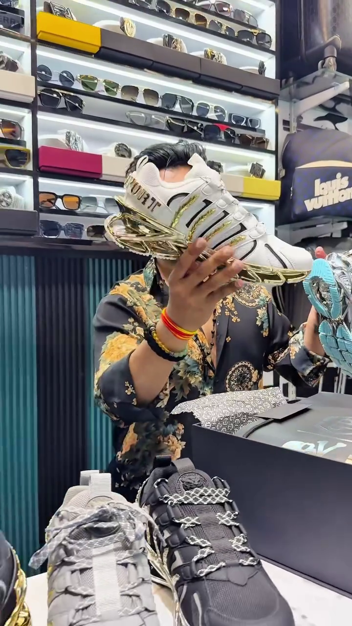 Plein Sport Thunder Force GenX 01 Sneakers – Chrome Tiger Face Sole Design with Futuristic Street Energy