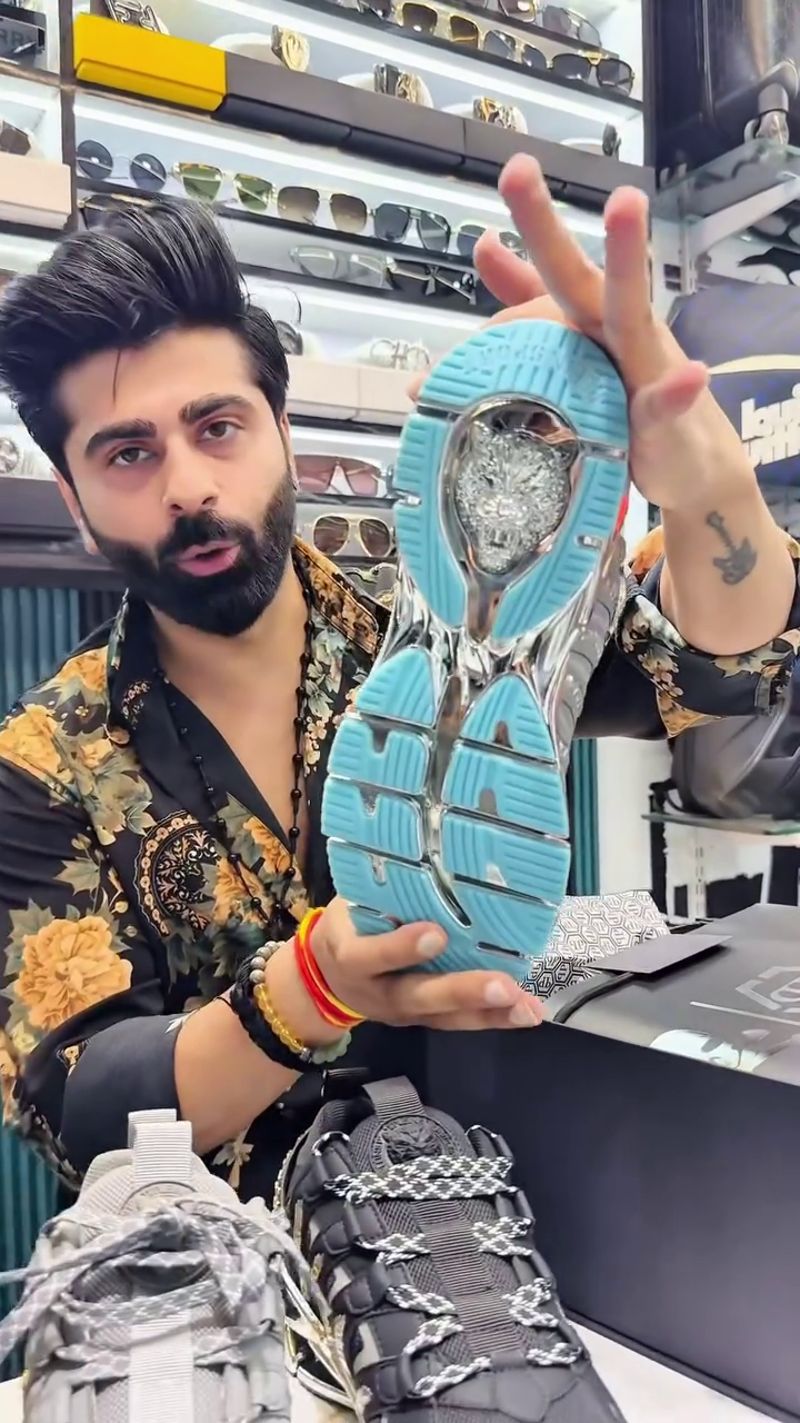 Plein Sport Thunder Force GenX 01 Sneakers – Chrome Tiger Face Sole Design with Futuristic Street Energy