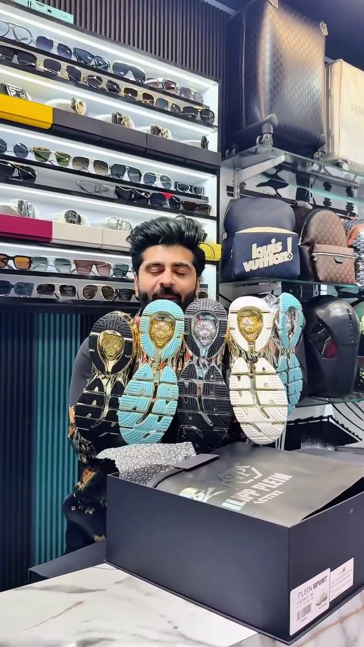 Plein Sport Thunder Force GenX 01 Sneakers – Chrome Tiger Face Sole Design with Futuristic Street Energy