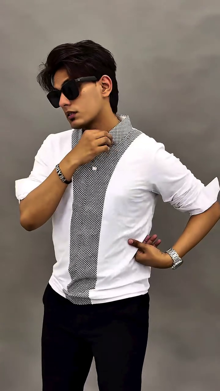 Nocturne Monarch Grid Shirt – Contemporary Geometric Statement with Refined Urban Edge