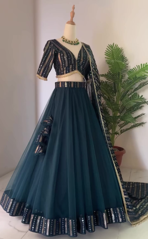 Presenting New Designer Heavy Cetonic Tapeta Silk Lehenga Choli