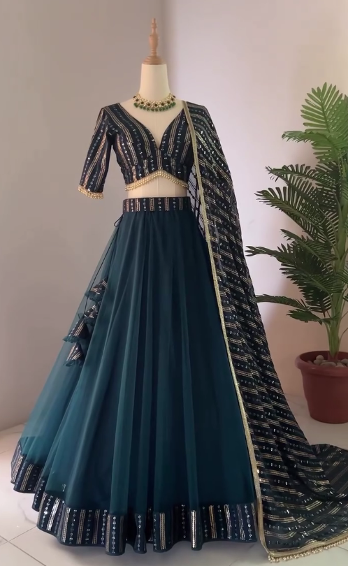 Presenting New Designer Heavy Cetonic Tapeta Silk Lehenga Choli