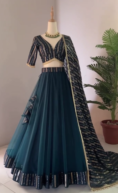 Presenting New Designer Heavy Cetonic Tapeta Silk Lehenga Choli