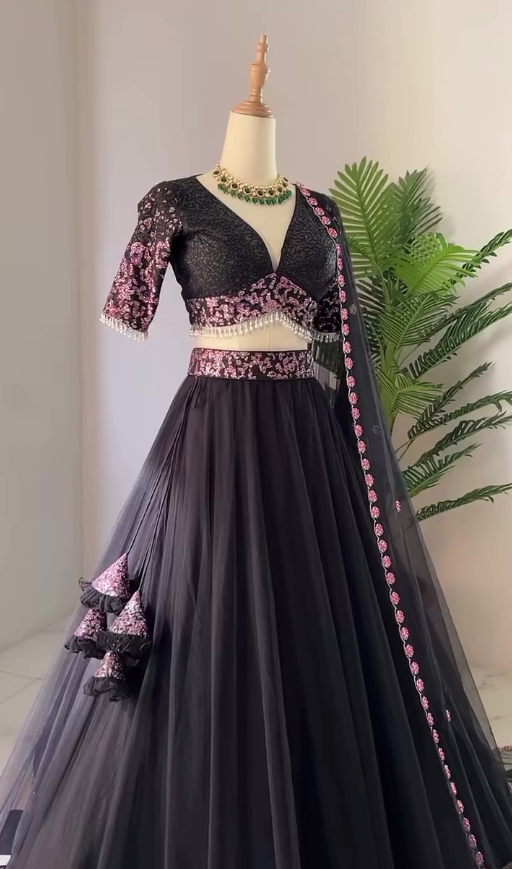 Georgette Semi-stitched Lehenga Choli Set