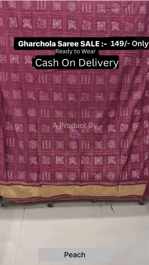 Soft Silk Handwork Gharchola Saree