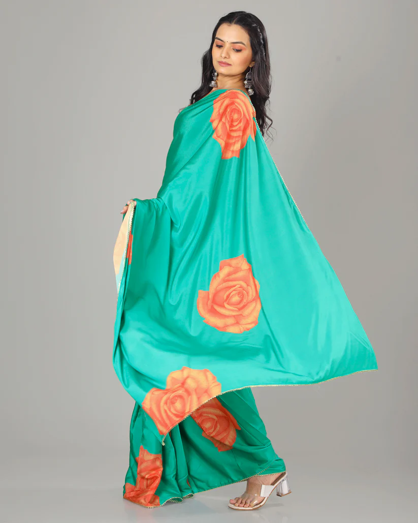 Exclusive Paisley Women's Designer Bollywood Pre-Draped Saree