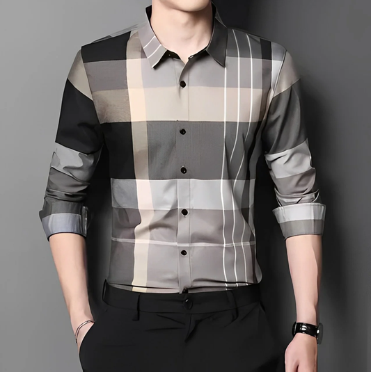 Earth Tone Cotton Full Sleeve Check Shirt