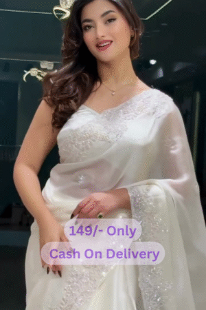 Starstruck In Chiffon: Bollywood-inspired Self-design Saree For Glamorous Evenings