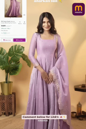 Glamorous Grace: Designer Partywear Gown In Soft Silk With Fancy Embroidery Work