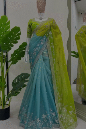 Elegant Tibby Silk Saree with Thread, Sequin & Digital Print Blouse