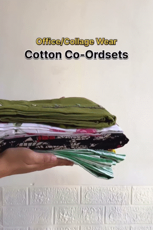 Office/College Wear Cotton Co-Ord Sets – Premium Trendy Cotton Unstitch Suits