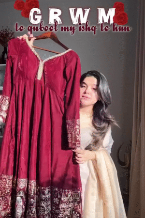 Pure Chinnon Silk Embroidery Work Gown – A Statement of Elegance