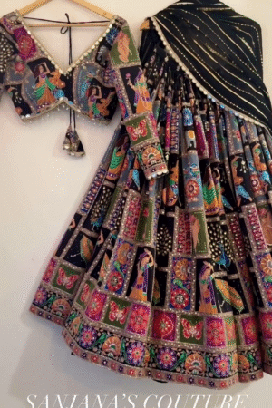 Vibrant Multi-Colour Kodi Work Lehenga Choli Set with Real Mirror Work & Bandhani Flair