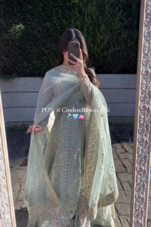 Cinderella Blue & Silver Embellished Gown ✨