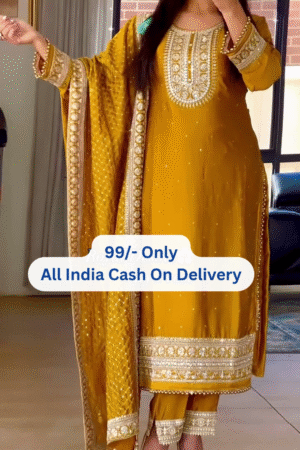 💛Drape Silk Kurti Set💛