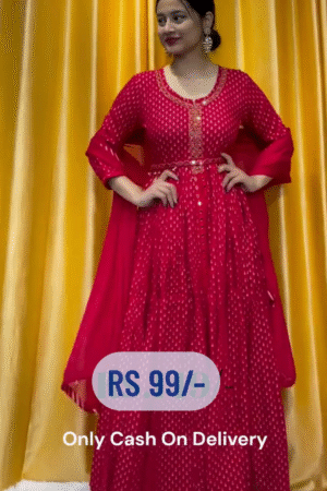 ❤️Women Viscose Rayon Marron Sherwani Dupatta Set