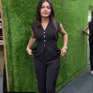 Wardrobe Black Solid Top for Women | Elegant Office & College Wear with Premium Comfort and Style